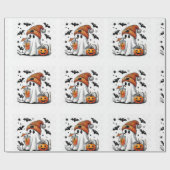 Halloween Ghost begeistert Herbstwochen Geschenkpapier (Flach)