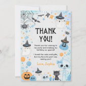 Halloween Ghost Birthday Dankeskarte (Vorderseite)