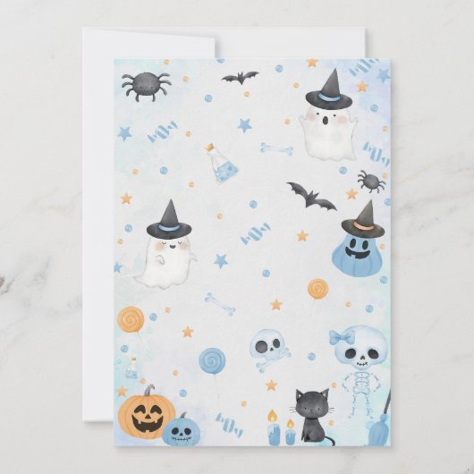 Halloween Ghost Birthday Dankeskarte (Rückseite)