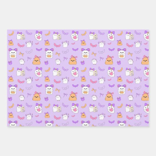 Halloween Ghost Birthday Geschenkpapier Set (Vorderseite 3)