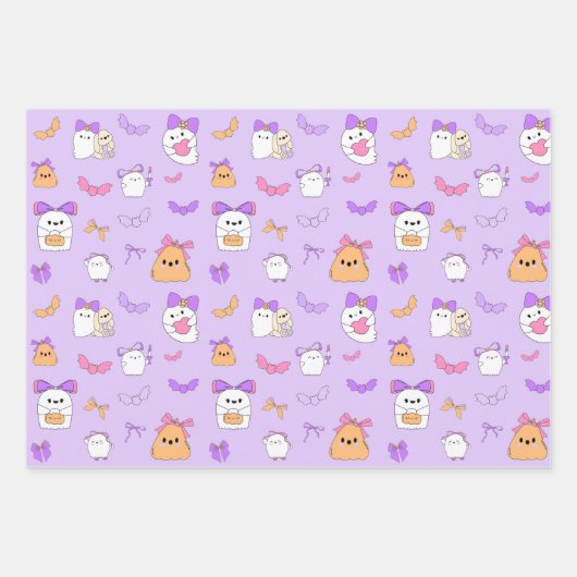 Halloween Ghost Birthday Geschenkpapier Set (Vorderseite 2)