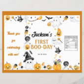 Halloween Ghost Birthday Party Chip Bag Wrapper Flyer (Vorne)
