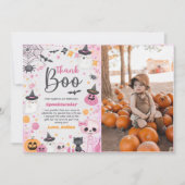 Halloween Ghost Birthday Party Dankeskarte (Vorderseite)