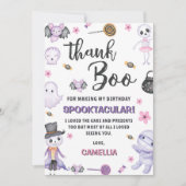 Halloween Ghost Birthday Party Dankeskarte (Vorderseite)