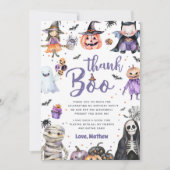Halloween Ghost Birthday Party Dankeskarte (Vorderseite)