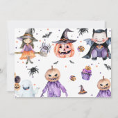 Halloween Ghost Birthday Party Foto Dankeskarte (Rückseite)