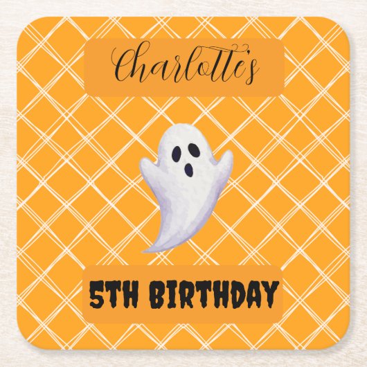 Halloween Ghost Birthday Party Untersetzer (Vorderseite)