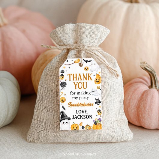 Halloween Ghost Birthday Vielen Dank Geschenkanhänger