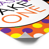 Halloween Ghost Bitte nimm eine Süßigkeit. Poster (Ecke)