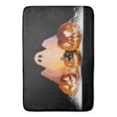 Halloween Ghost & Black Cat Bad Blasen Badematte (Vorderseite Vertikal)