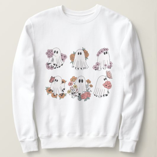 Halloween Ghost-Blume Sweatshirt (Design vorne)