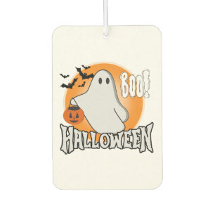 Halloween Ghost Boo Air Freshener - Spooky Pumpkin Autolufterfrischer
