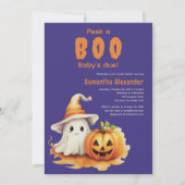 Halloween Ghost Boo Babydusche Einladung (Vorderseite)