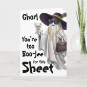 Halloween Ghost Boo Boujee Womens Happy Birthday Karte (Vorderseite)