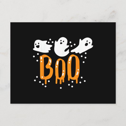 Halloween Ghost Boo Cute Begleitkarte (Vorderseite)