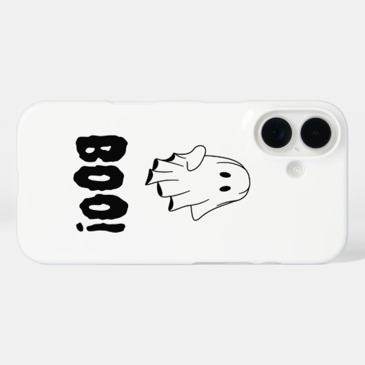 Halloween Ghost Boo iPhone Case Design fest (Rückseite (Horizontal))