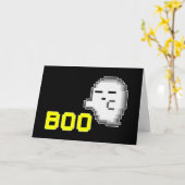 HALLOWEEN GHOST - BOO KARTE (Gelbe Blume)