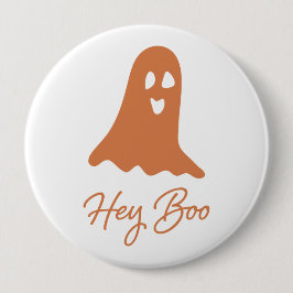 Halloween Ghost Boo Orange und White Button Button