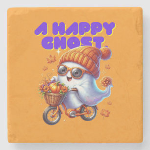 Halloween Ghost Boo Stone Untersetzer