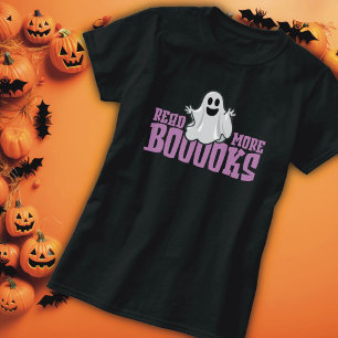 Halloween Ghost Book Lover T - Shirt