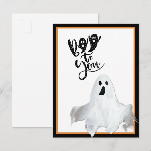Halloween Ghost Boom für dich Niedlich Postkarte (Vorne/Hinten)