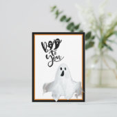 Halloween Ghost Boom für dich Niedlich Postkarte (Stehend Vorderseite)