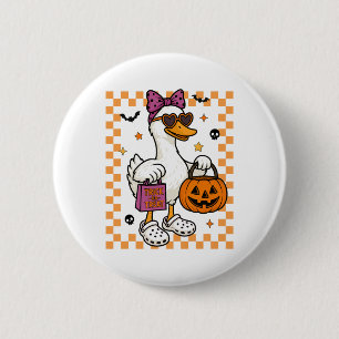 Halloween Ghost Bow Coquette Trick or Tree Button