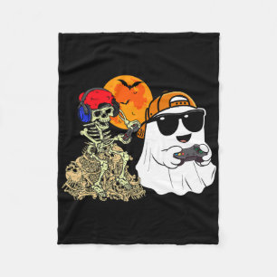 Halloween Ghost Boys Kids Gaming Beängstigend Skel Fleecedecke