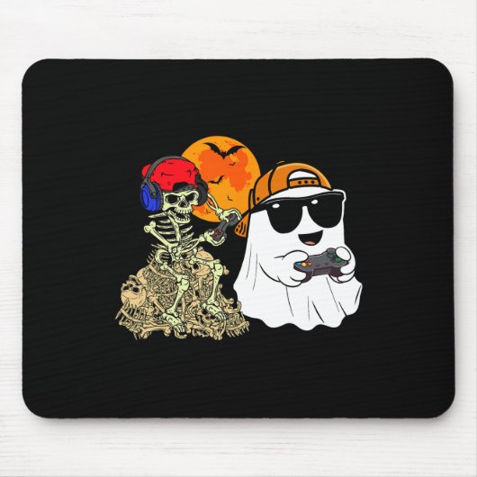 Halloween Ghost Boys Kids Gaming Beängstigend Skel Mousepad (Vorne)