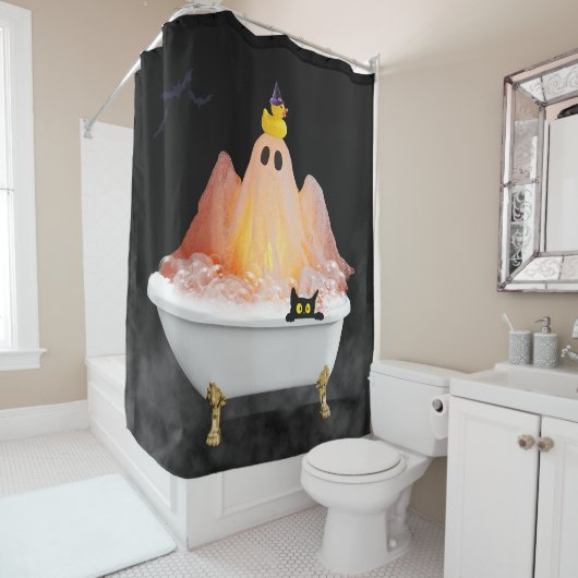 Halloween Ghost Bubble Bath Duschvorhang (Beispiel)