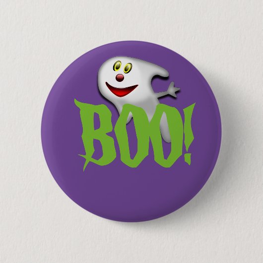 Halloween Ghost Button Button (Vorderseite)
