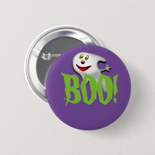 Halloween Ghost Button Button (Vorne & Hinten)