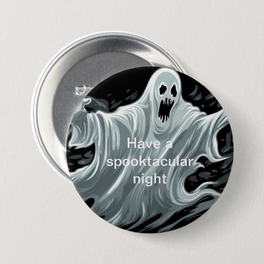 Halloween Ghost-Button Button (Vorne & Hinten)