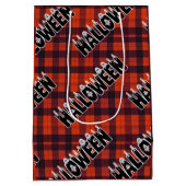 Halloween Ghost Candle Lettering Mittlere Geschenktüte (Rückseite)