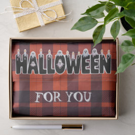 Halloween Ghost Candle Lettering Seidenpapier