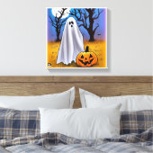 Halloween Ghost Canriesigen Kunst Leinwanddruck (Insitu (Schlafzimmer))