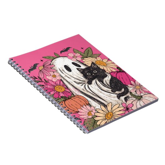 Halloween Ghost Cat iPhone / iPad Fall Notizblock (Rechte Seite)