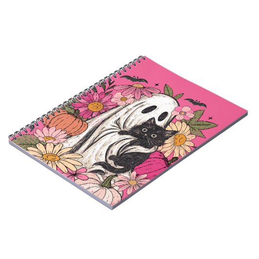 Halloween Ghost Cat iPhone / iPad Fall Notizblock (Linke Seite)