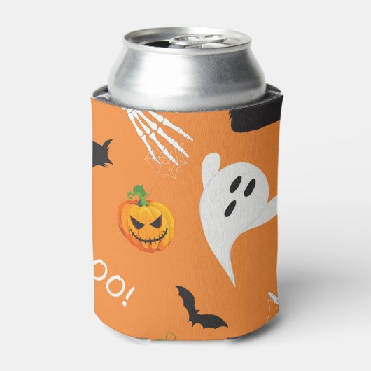 Halloween Ghost Cat Pumpkin Pattern Dosenkühler (Kanne Vorderseite)