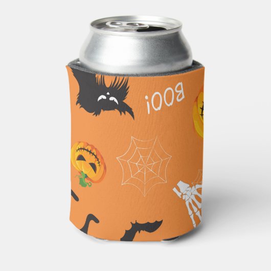 Halloween Ghost Cat Pumpkin Pattern Dosenkühler (Kanne Rückseite)