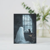 Halloween Ghost, Cat und Skuls Postkarte (Stehend Vorderseite)