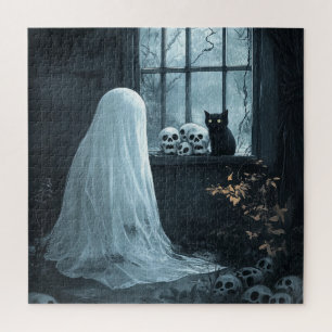 Halloween Ghost, Cat und Skuls Puzzle