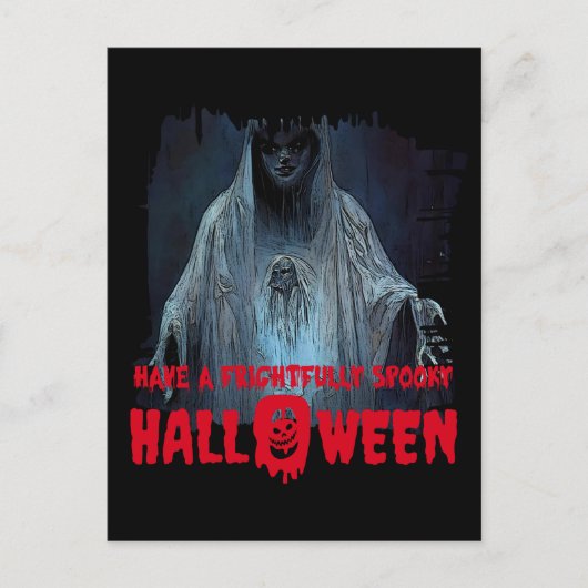 Halloween Ghost Catchy Phrases Postkarte (Vorderseite)