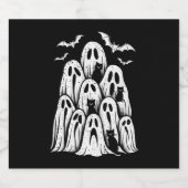 Halloween Ghost Cats Lover Fall Spooky Jahreszeit Bierflaschenetikett (Einzelnes Label)
