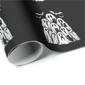 Halloween Ghost Cats Lover Fall Spooky Jahreszeit Geschenkpapier (Rolleneckpunkt)