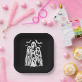 Halloween Ghost Cats Lover Fall Spooky Jahreszeit Pappteller (Party)