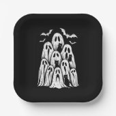 Halloween Ghost Cats Lover Fall Spooky Jahreszeit Pappteller (Vorderseite)