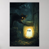 Halloween Ghost Caught in einem Jar Poster (Vorne)
