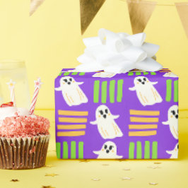 Halloween Ghost Checked Tile-Muster Geschenkpapier