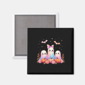 Halloween Ghost Coquette Bow Fall Pumpkin Spooky S Magnet (Vorderseite/Rückseite)